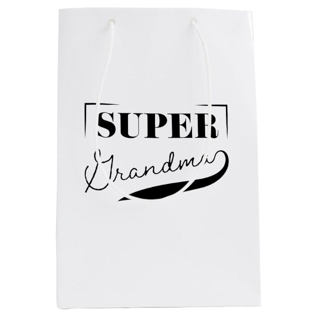 Super Grandma Medium Gift Bag (Front)