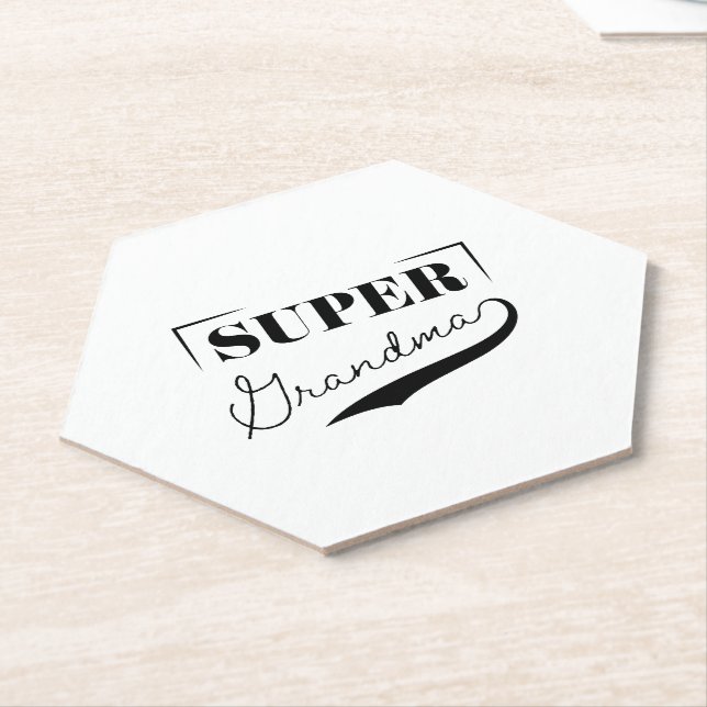 Super Grandma Paper Coaster (Angled)