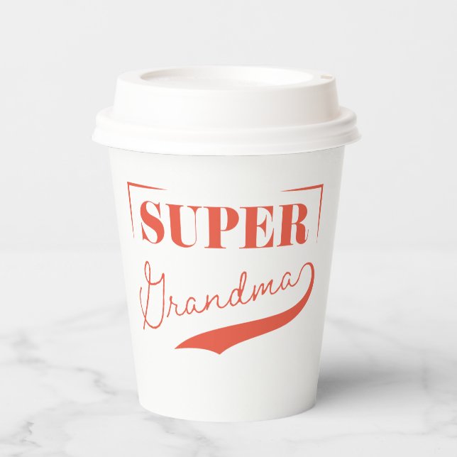 Super Grandma Paper Cups (Front)