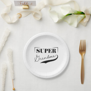 Super Grandma Paper Plate