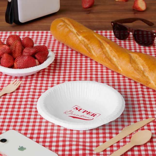 Super Grandma Paper Plate (Picnic)