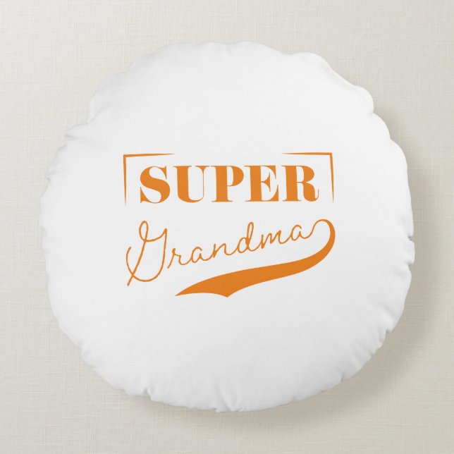 Super Grandma Round Cushion (Front)
