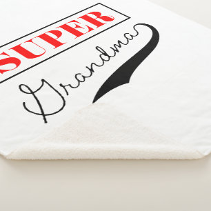 Super Grandma Sherpa Blanket