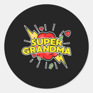 Super Grandma Superhero - Grandma Mother's Day Classic Round Sticker