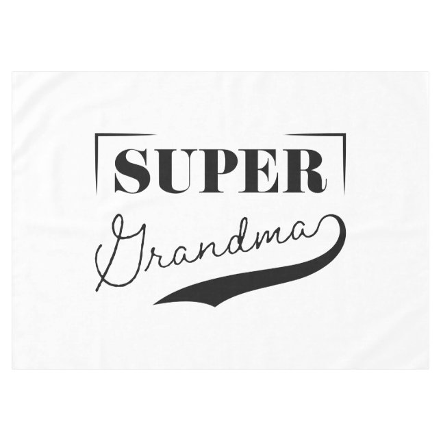 Super Grandma Tablecloth (Front (Horizontal))