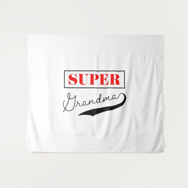 Super Grandma Tapestry (Front (Horizontal))