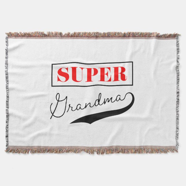 Super Grandma Throw Blanket (Front)