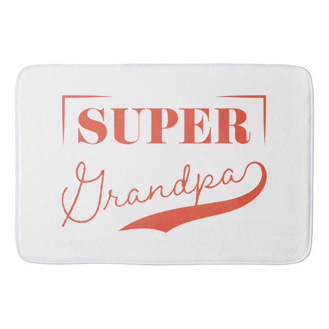 Super Grandpa Bath Mat (Front)