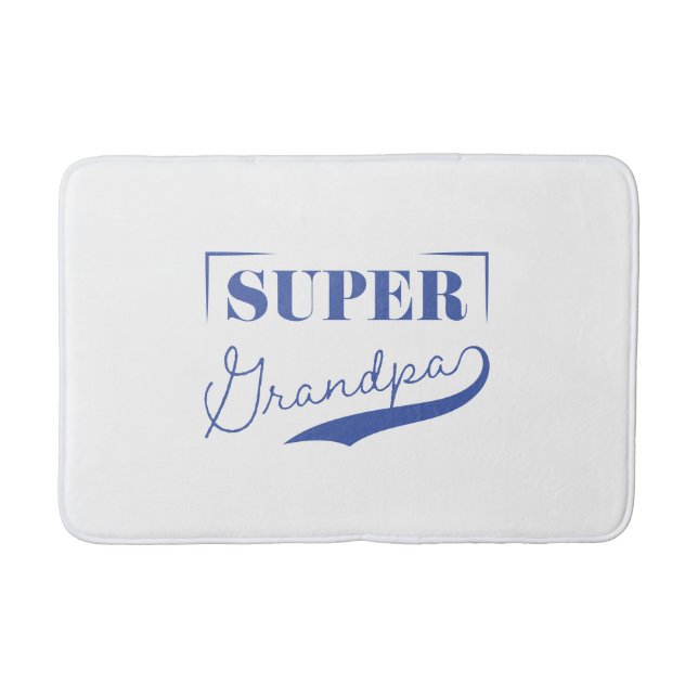 Super Grandpa Bath Mat (Front)