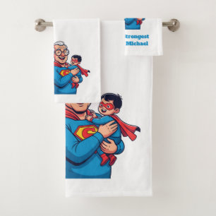 Super Grandpa Bath Towel