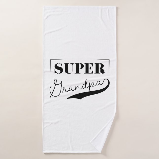 Super Grandpa Bath Towel (Bath Towel)