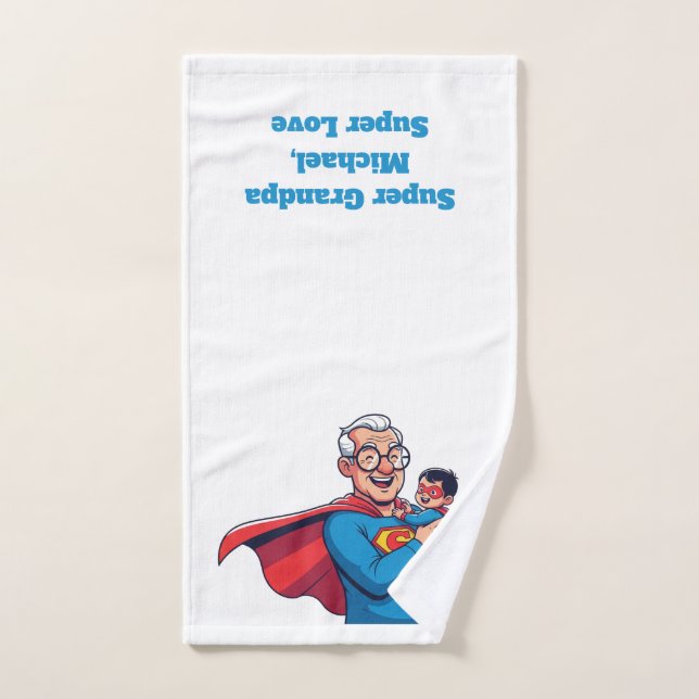 Super Grandpa Bath Towel (Hand Towel)
