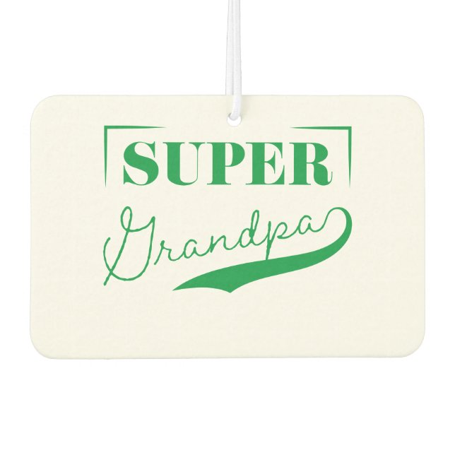 Super Grandpa Car Air Freshener (Front)