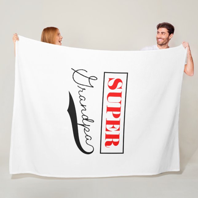 Super Grandpa Fleece Blanket (In Situ)