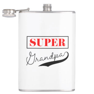 Super Grandpa Hip Flask