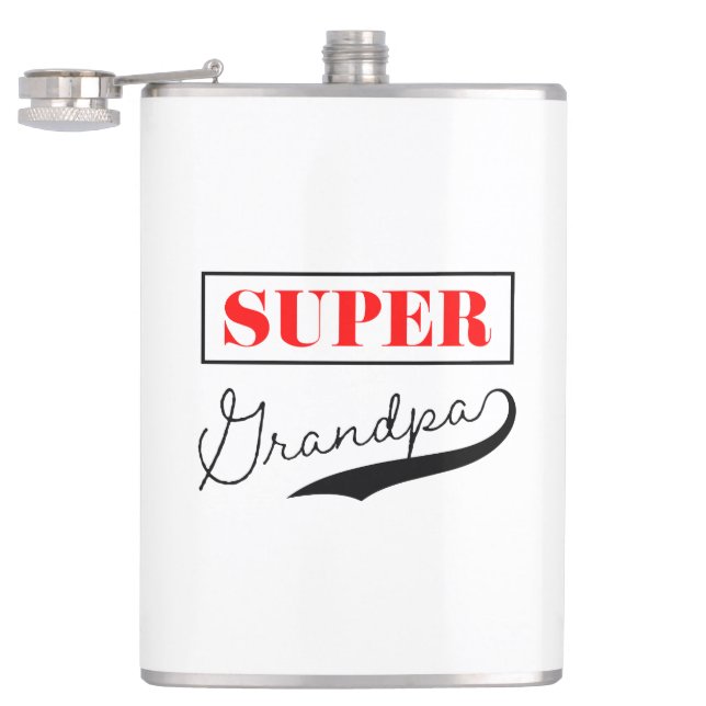 Super Grandpa Hip Flask (Opened)