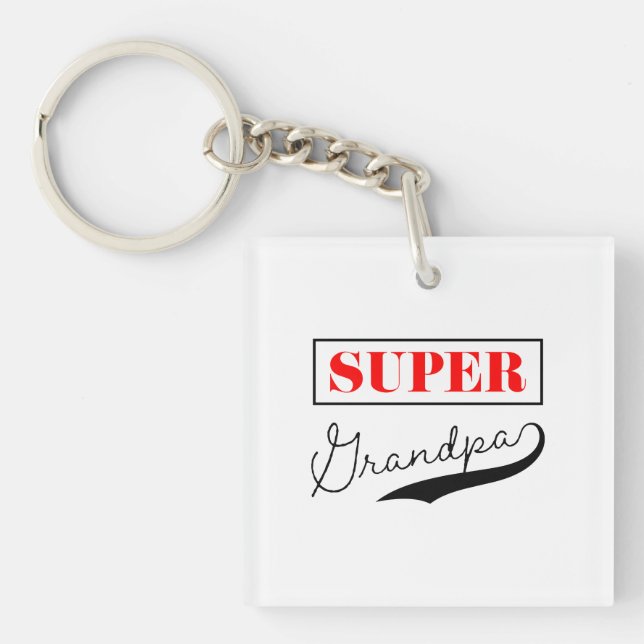 Super Grandpa Key Ring (Front)