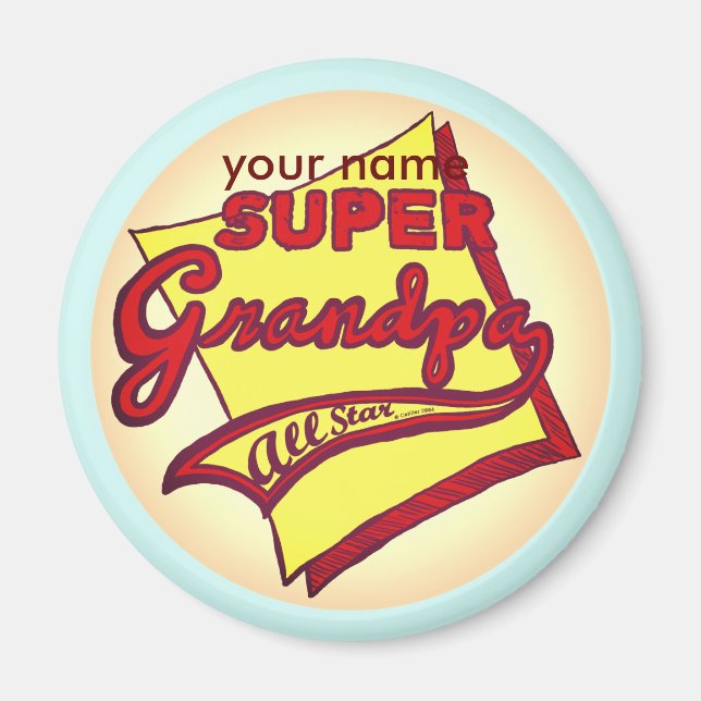 Super Grandpa  magnet (Front)