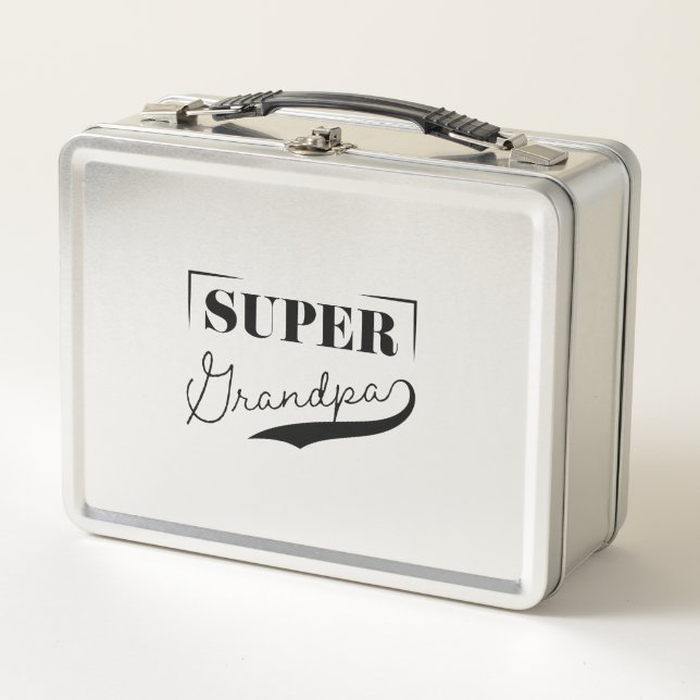 Super Grandpa Metal Lunch Box (Front)