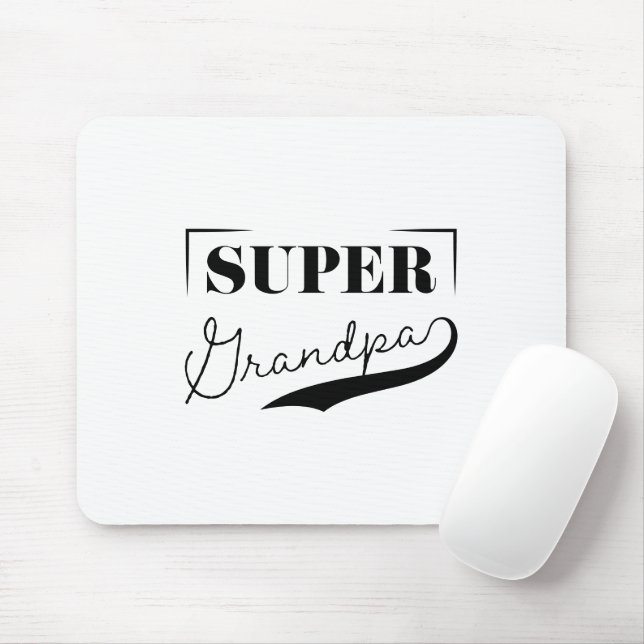 Super Grandpa Mouse Mat (With Mouse)