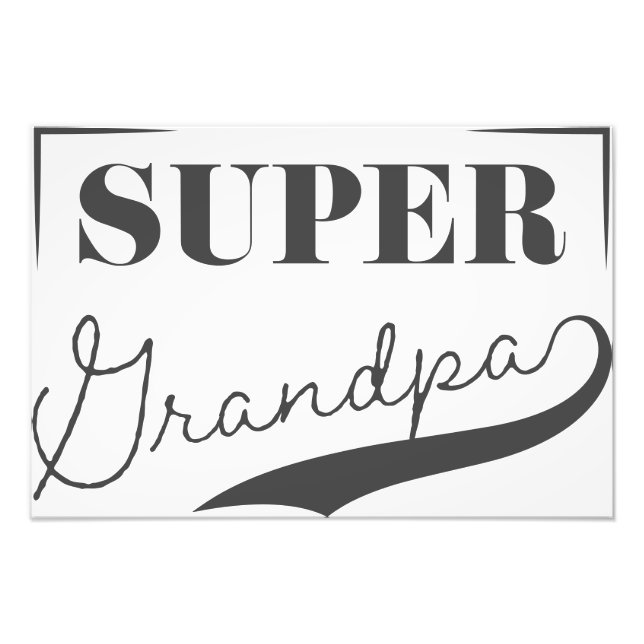Super Grandpa Photo Print (Front)