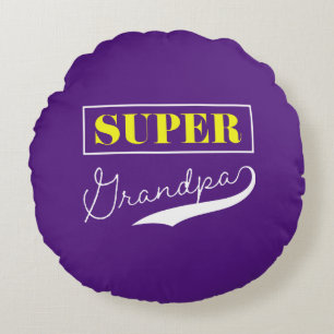 Super Grandpa Round Cushion