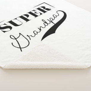 Super Grandpa Sherpa Blanket