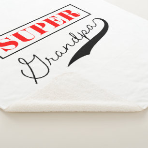 Super Grandpa Sherpa Blanket