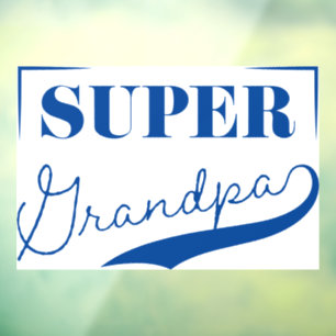 Super Grandpa Window Cling