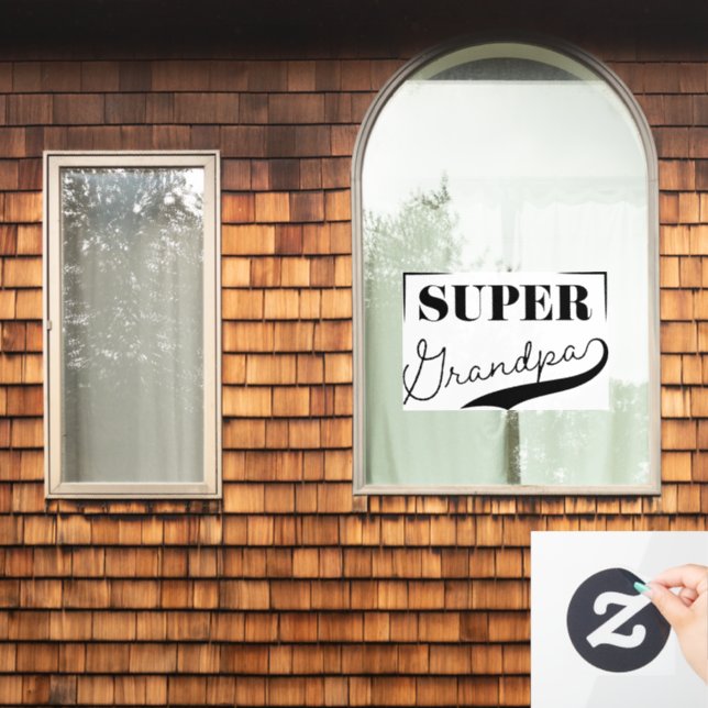 Super Grandpa Window Cling (Home Window)