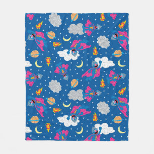 Super Grover 2.0 Night Sky Pattern Fleece Blanket
