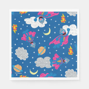 Super Grover 2.0 Night Sky Pattern Napkin
