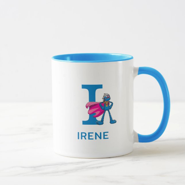 Super Grover Add Your Name & Monogram I Mug (Right)