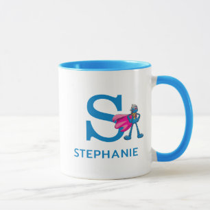 Super Grover Add Your Name & Monogram S Mug
