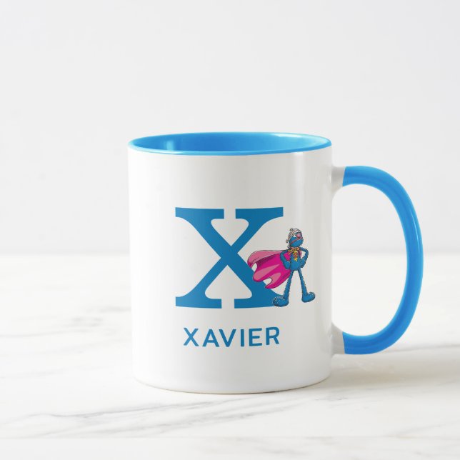 Super Grover Add Your Name & Monogram X Mug (Right)