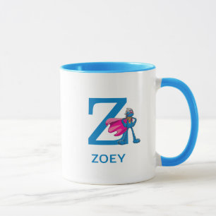 Super Grover Add Your Name & Monogram Z Mug
