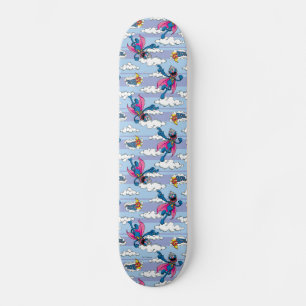 Super Grover Comic Striped Blue Pattern Skateboard