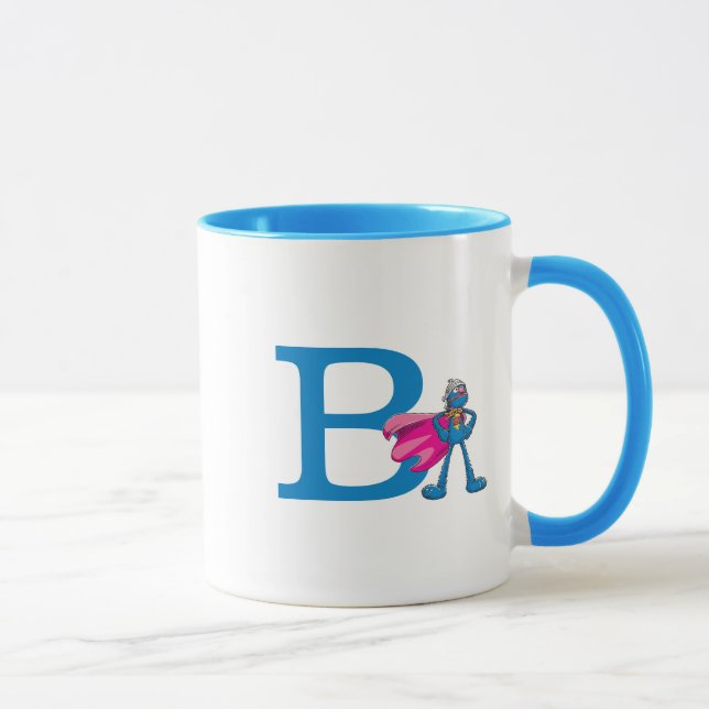Super Grover Monogram B Mug (Right)