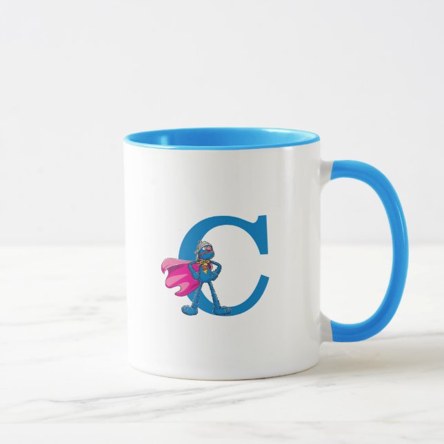 Super Grover Monogram C Mug (Right)