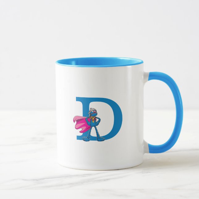 Super Grover Monogram D Mug (Right)