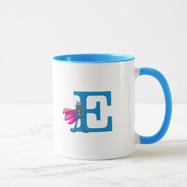 Super Grover Monogram E Mug (Right)