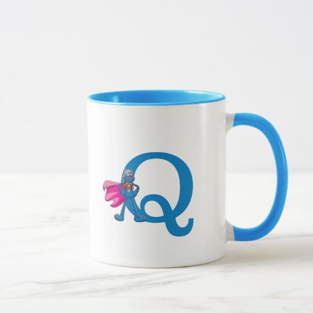 Super Grover Monogram Q Mug (Right)