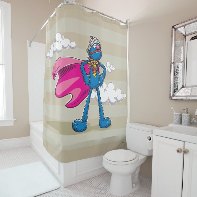 Super Grover Shower Curtain (In Situ)