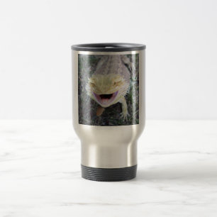 Super Happy Bearded Dragon Travel Mug