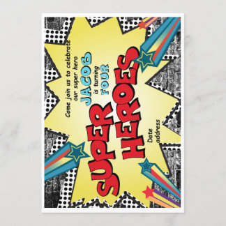 SUPER HERO BIRTHDAY INVITATION