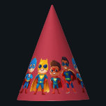 super hero birthday party hat<br><div class="desc">"Transform your child's birthday into a heroic celebration with a Superman-themed extravaganza! From vibrant blue and red decorations to action-packed party favours,  every detail will channel the spirit of the Man of Steel. Watch your little ones soar with excitement as they embark on a super adventure!"</div>