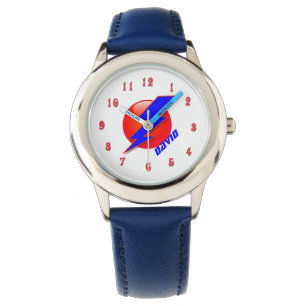 Super Hero Bolt Lightening Icon Boy's Custom Watch