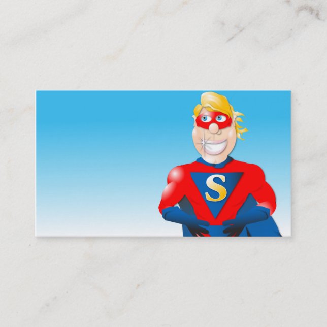 Super Hero Business Card- Horizontal2 Business Card (Front)