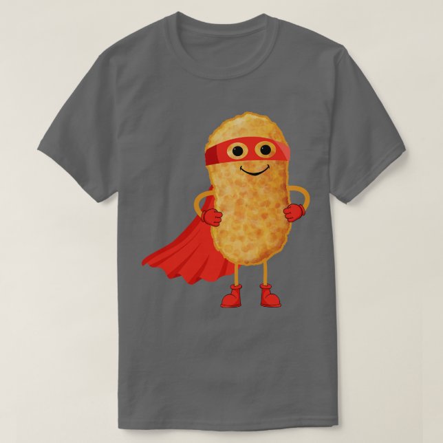 Super Hero Chicken Nuggets Funny Nugget Man Gift F T-Shirt (Design Front)