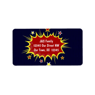 Super Hero Christmas Label